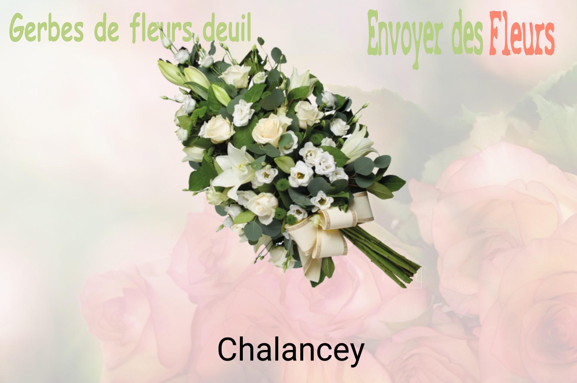 Gerbe de fleurs de deuil livrée à Chalancey